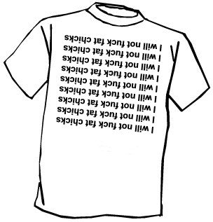 I will not f#@k fat chicks