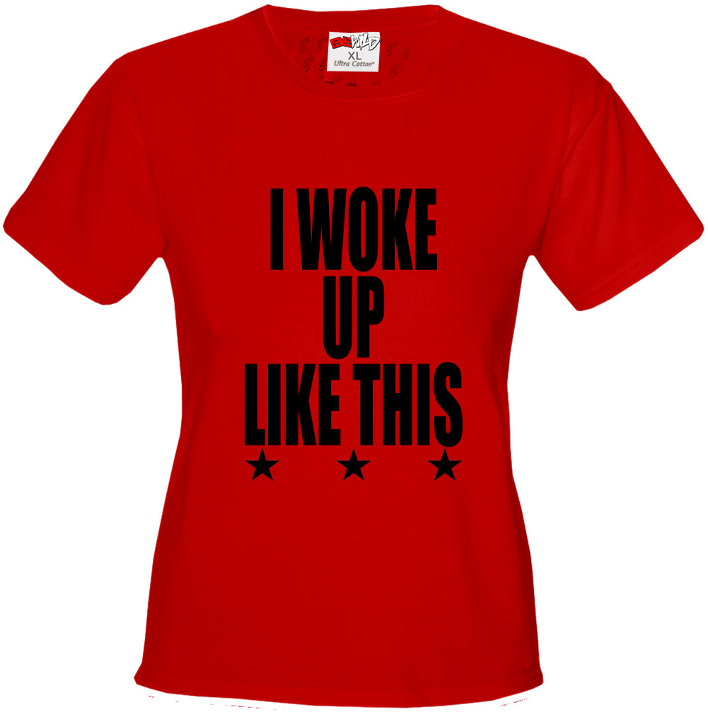 I Woke Up Like This w/ Stars Girl's T-Shirt