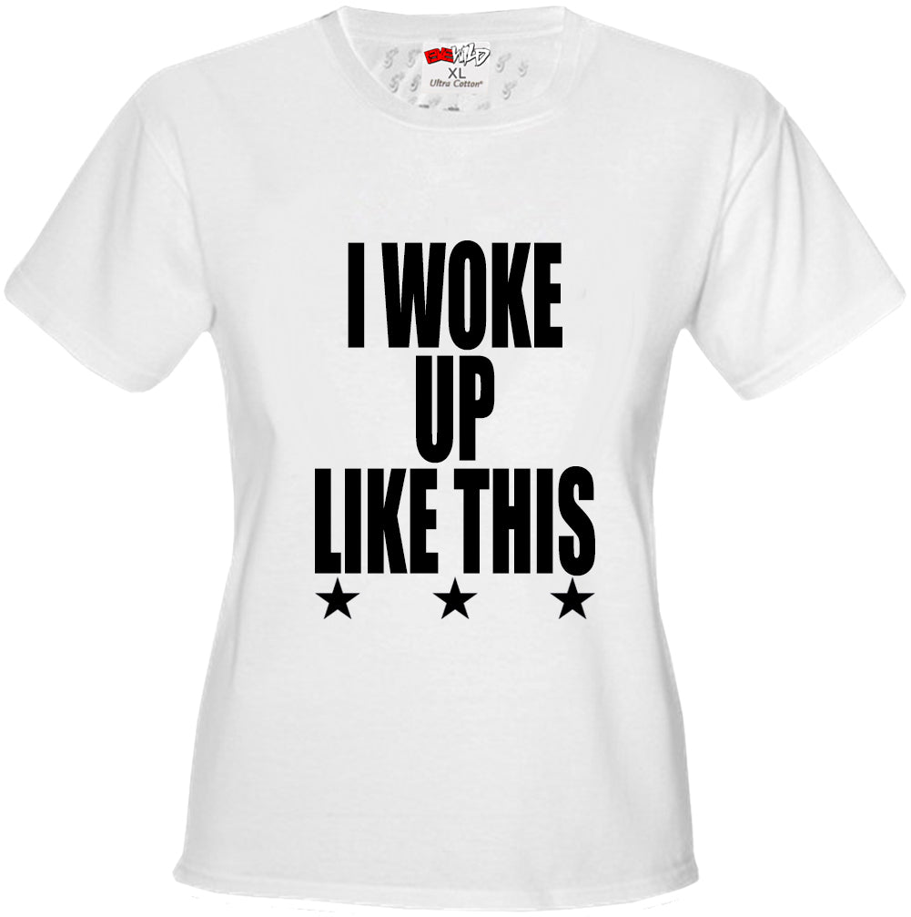 I Woke Up Like This w/ Stars Girl's T-Shirt