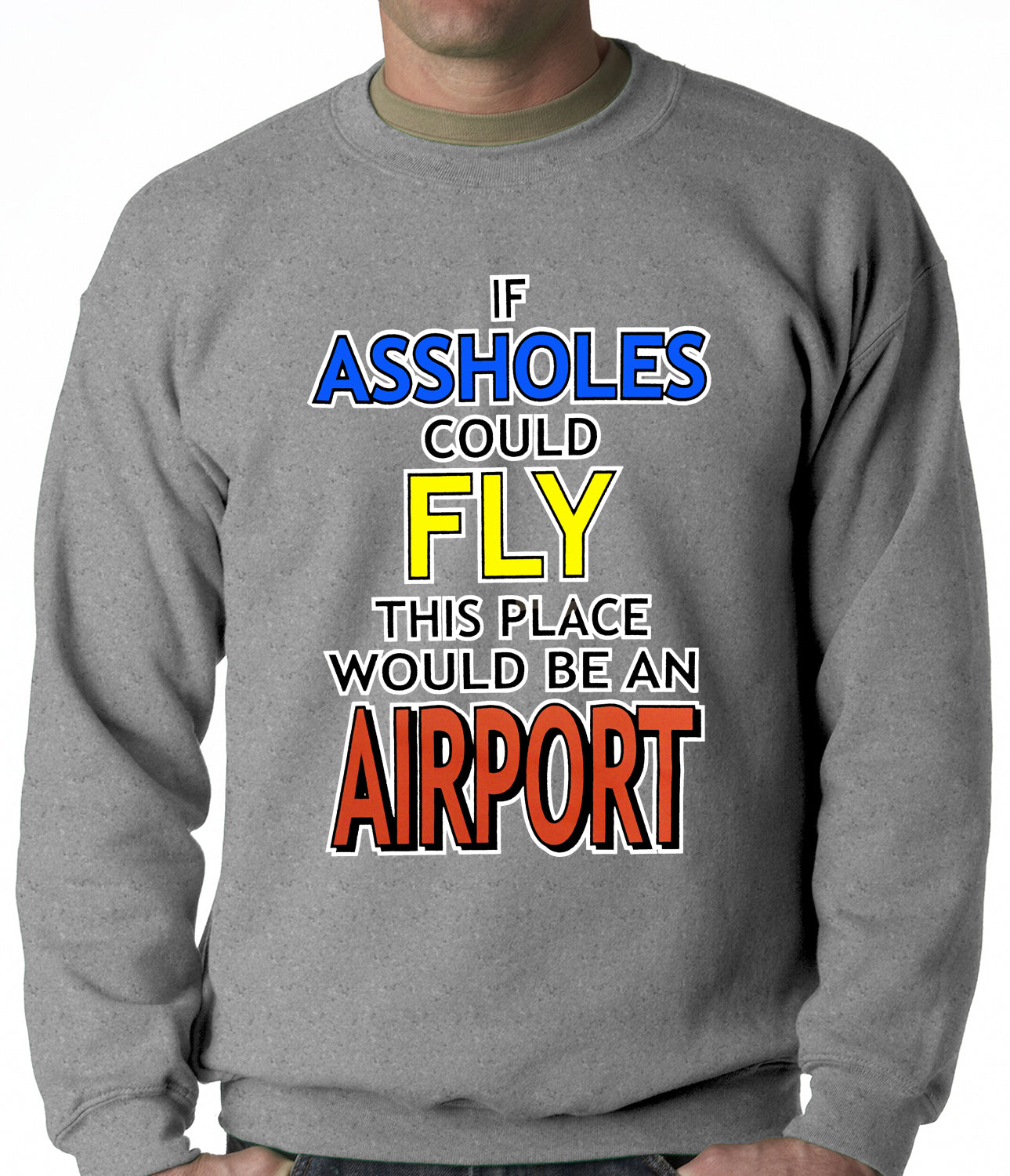 If Assholes Could Fly, This Place Would Be An Airport Crewneck Sweatshirt