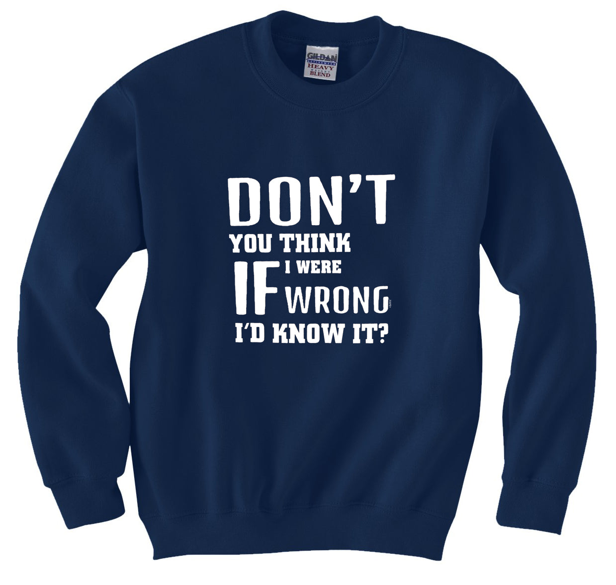 If I Were Wrong I'd Know Crew Neck Sweatshirt