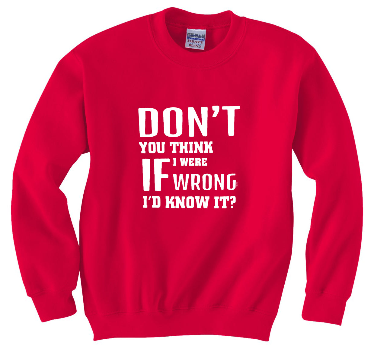 If I Were Wrong I'd Know Crew Neck Sweatshirt