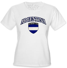 International Soccer Shirts - Argentina Crest T-Shirt (Girls)