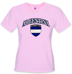 International Soccer Shirts - Argentina Crest T-Shirt (Girls)