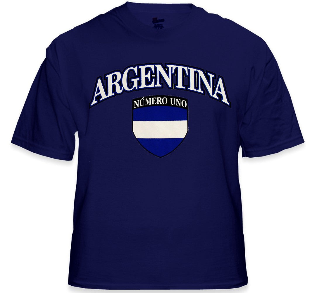 International Soccer Shirts - Argentina Crest T-Shirt (Mens)
