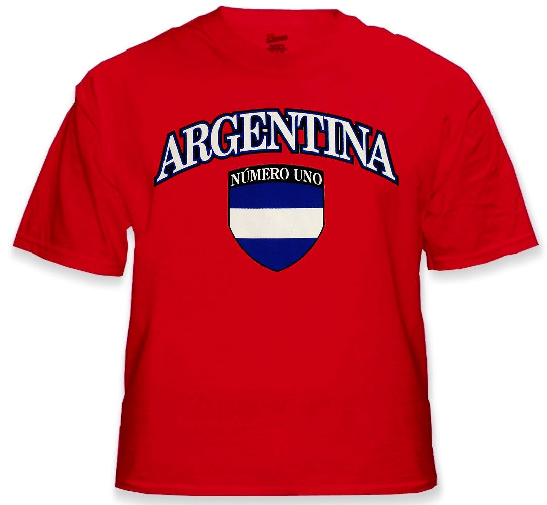 International Soccer Shirts - Argentina Crest T-Shirt (Mens)