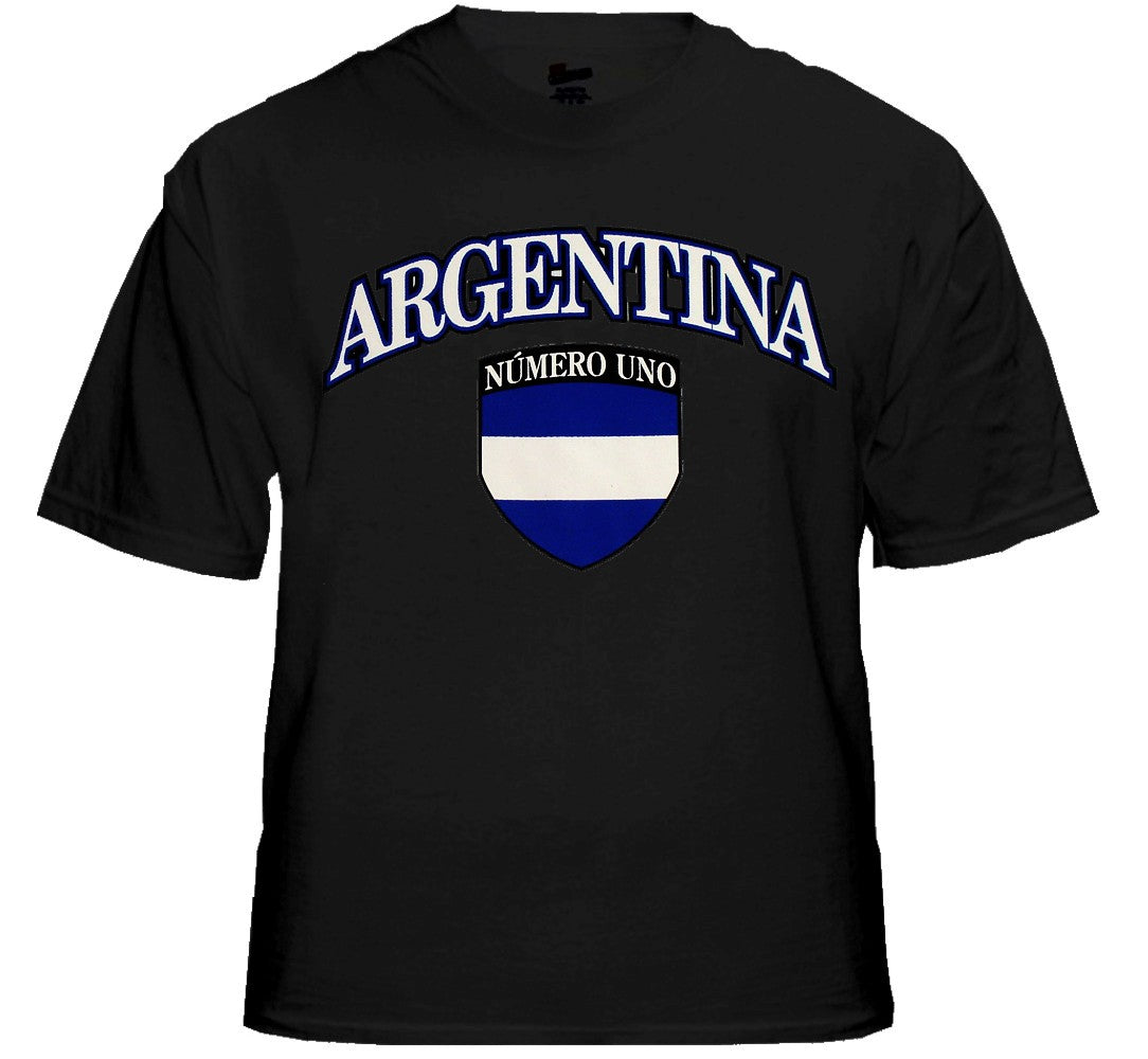 International Soccer Shirts - Argentina Crest T-Shirt (Mens)