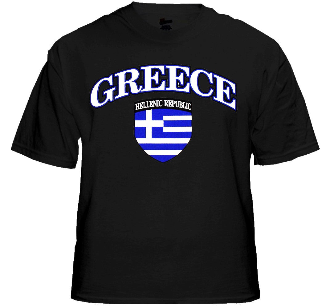 International Soccer Shirts - Greece Crest T-Shirt (Mens)