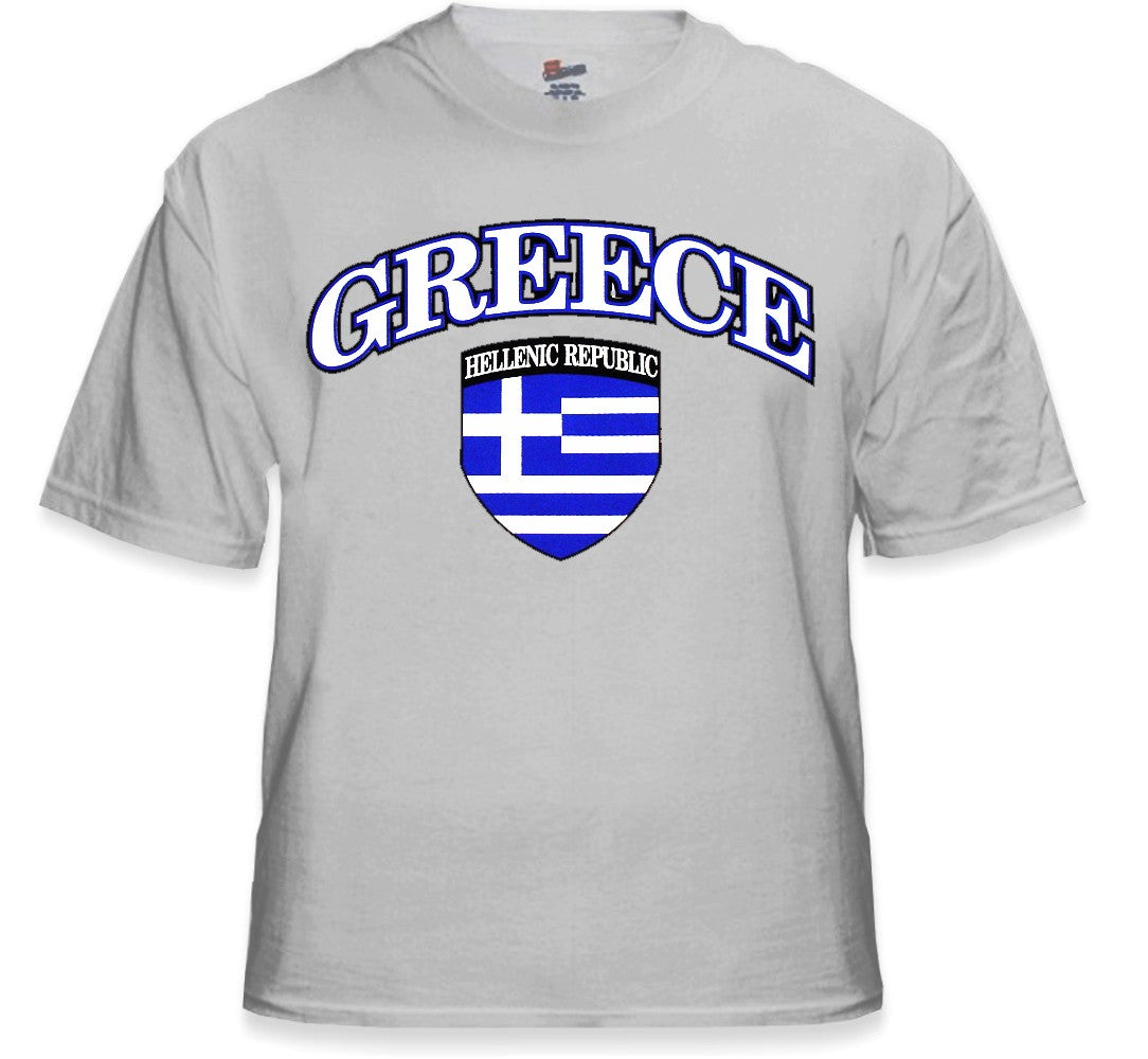 International Soccer Shirts - Greece Crest T-Shirt (Mens)