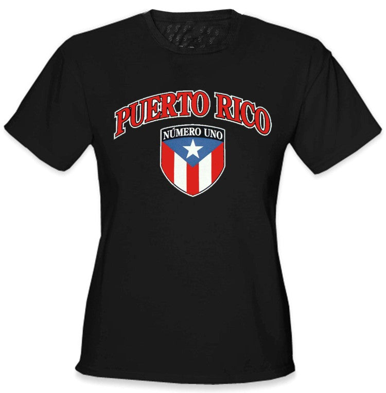 International Soccer Shirts - Puerto Rico Crest T-Shirt (Girls)