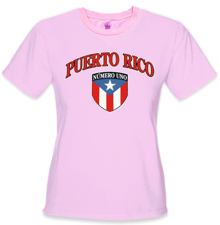International Soccer Shirts - Puerto Rico Crest T-Shirt (Girls)