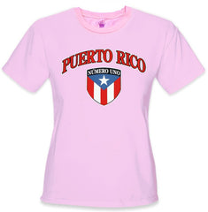 International Soccer Shirts - Puerto Rico Crest T-Shirt (Girls)