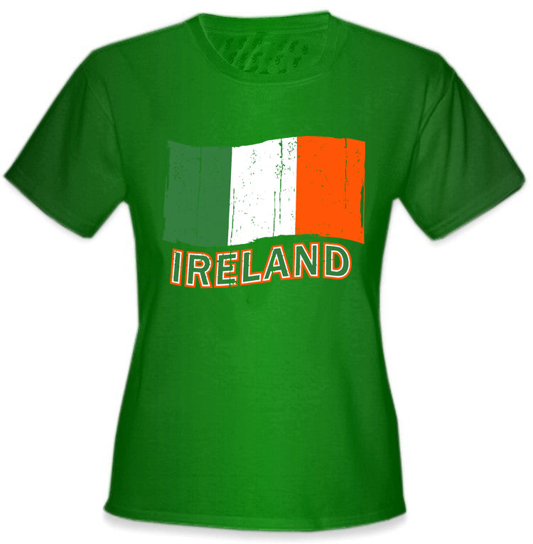 Ireland Vintage Flag Girl's T-Shirt