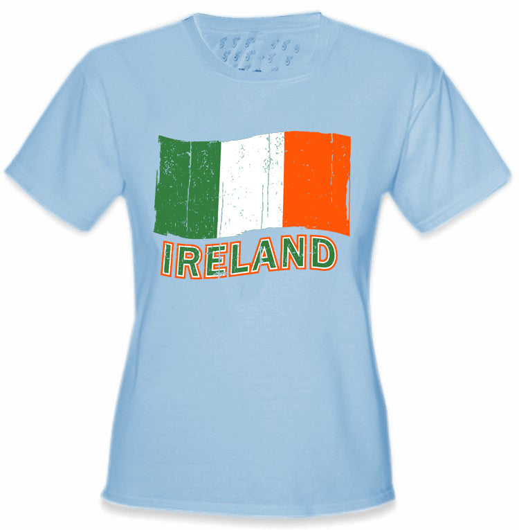 Ireland Vintage Flag Girl's T-Shirt