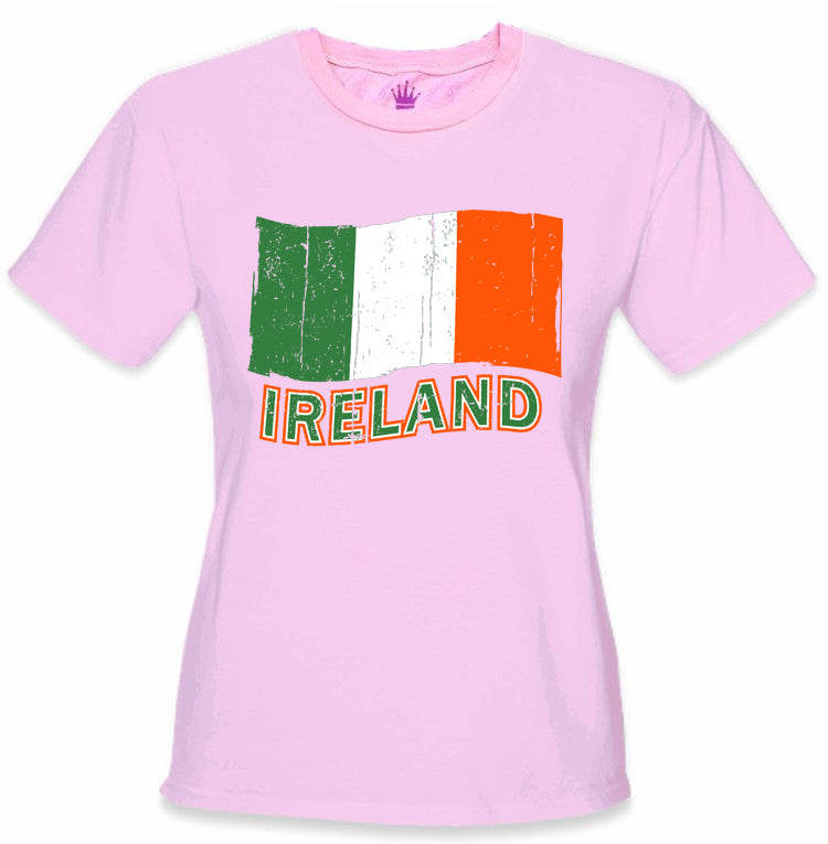 Ireland Vintage Flag Girl's T-Shirt