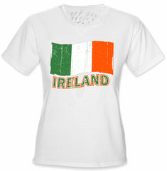Ireland Vintage Flag Girl's T-Shirt