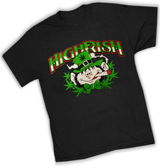 Irish Pothead T-Shirt - Highrish Stoned Leprechaun T-Shirt