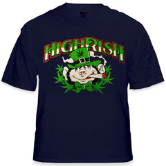 Irish Pothead T-Shirt - Highrish Stoned Leprechaun T-Shirt