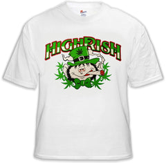 Irish Pothead T-Shirt - Highrish Stoned Leprechaun T-Shirt