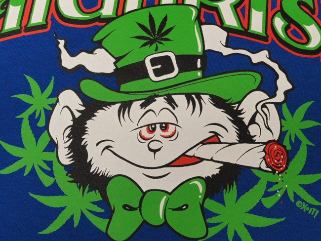 Irish Pothead T-Shirt - Highrish Stoned Leprechaun T-Shirt
