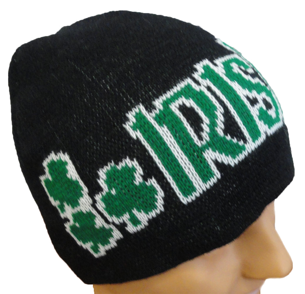 Irish Shamrock Beanie (Black/Green)