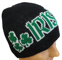 Irish Shamrock Beanie (Black/Green)