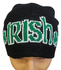 Irish Shamrock Beanie (Black/Green)
