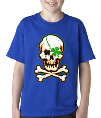 Irish Shamrock Skull and Crossbones Kids T-shirt