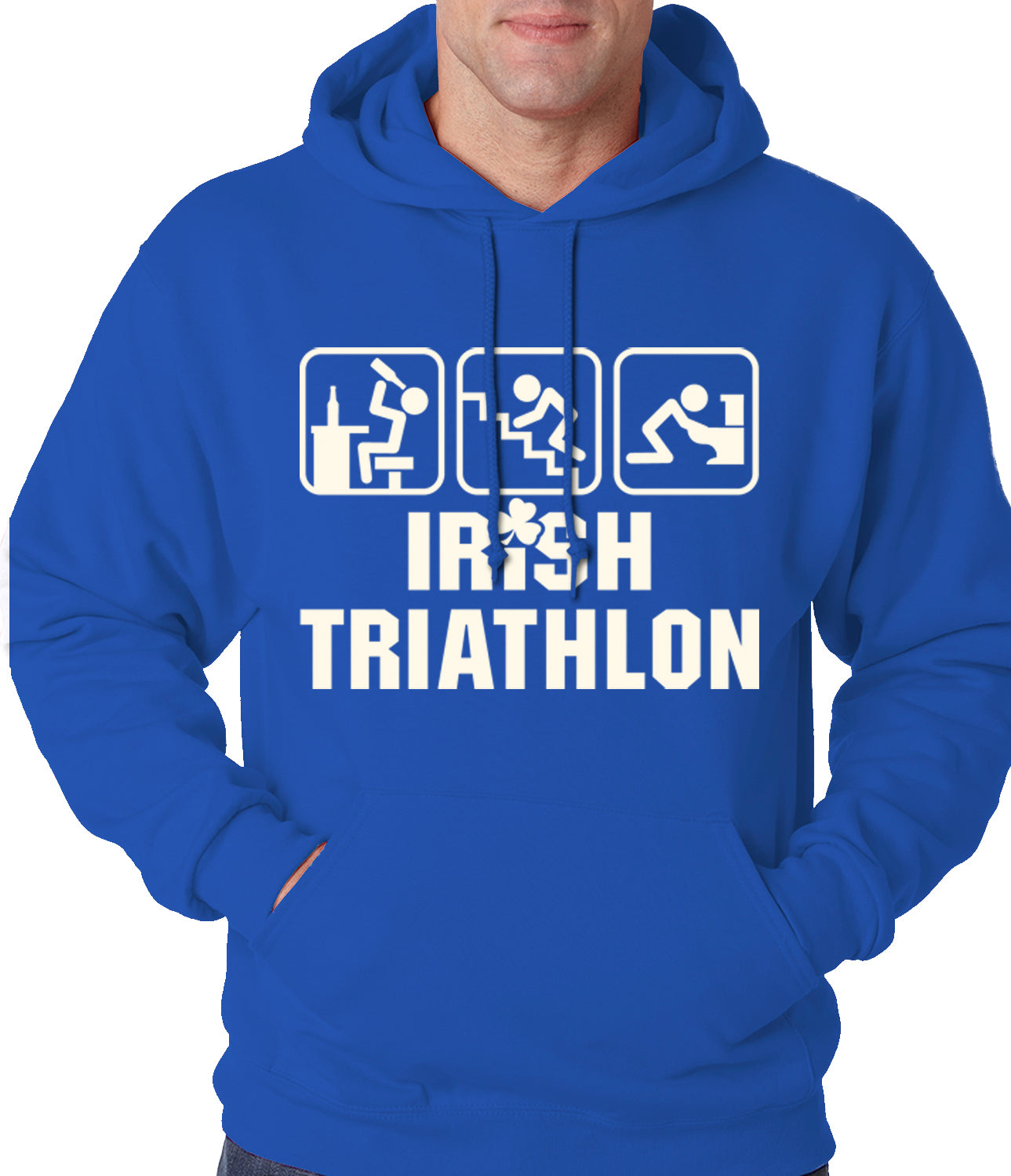 Irish Triathlon Funny St. Patrick's Day Adult Hoodie