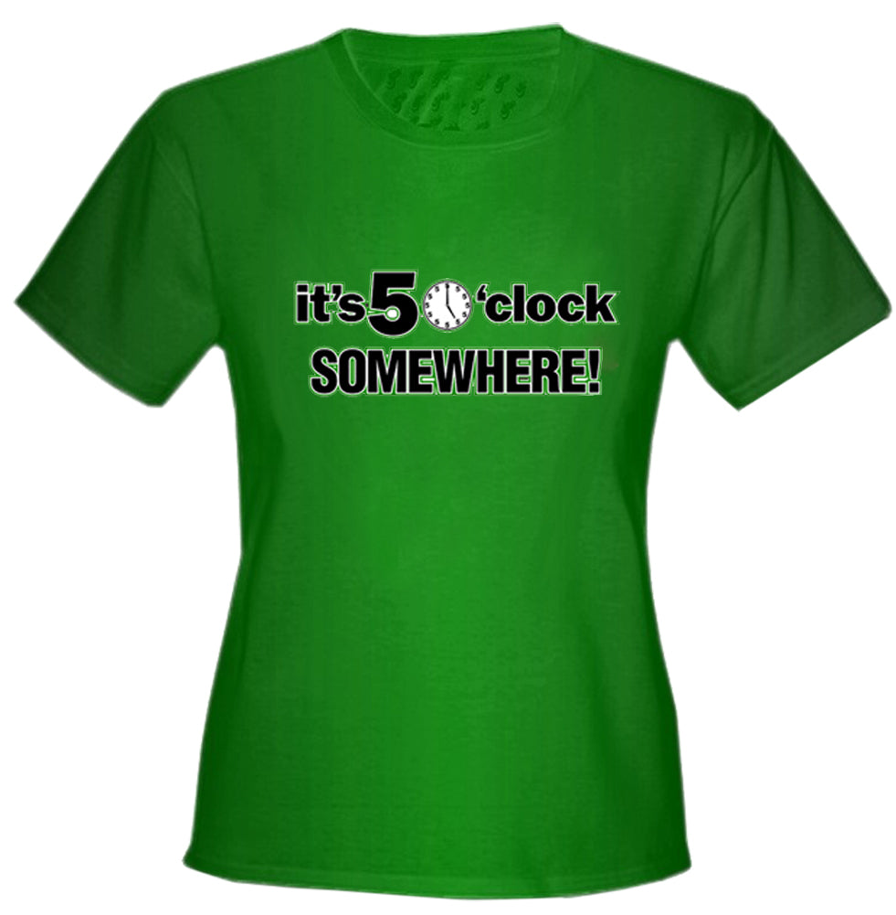 It's 5 O'Clock Somewhere Girls T-Shirt