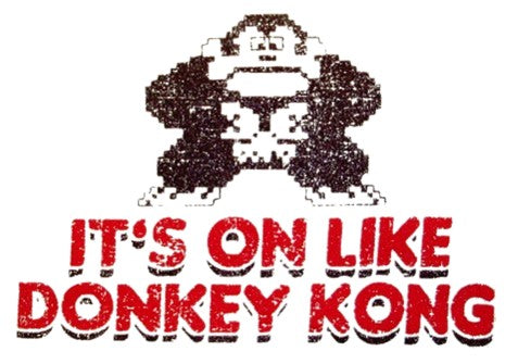 It's On Like Donkey Kong Girls T-Shirt :: Vintage Gamer Chick Tee