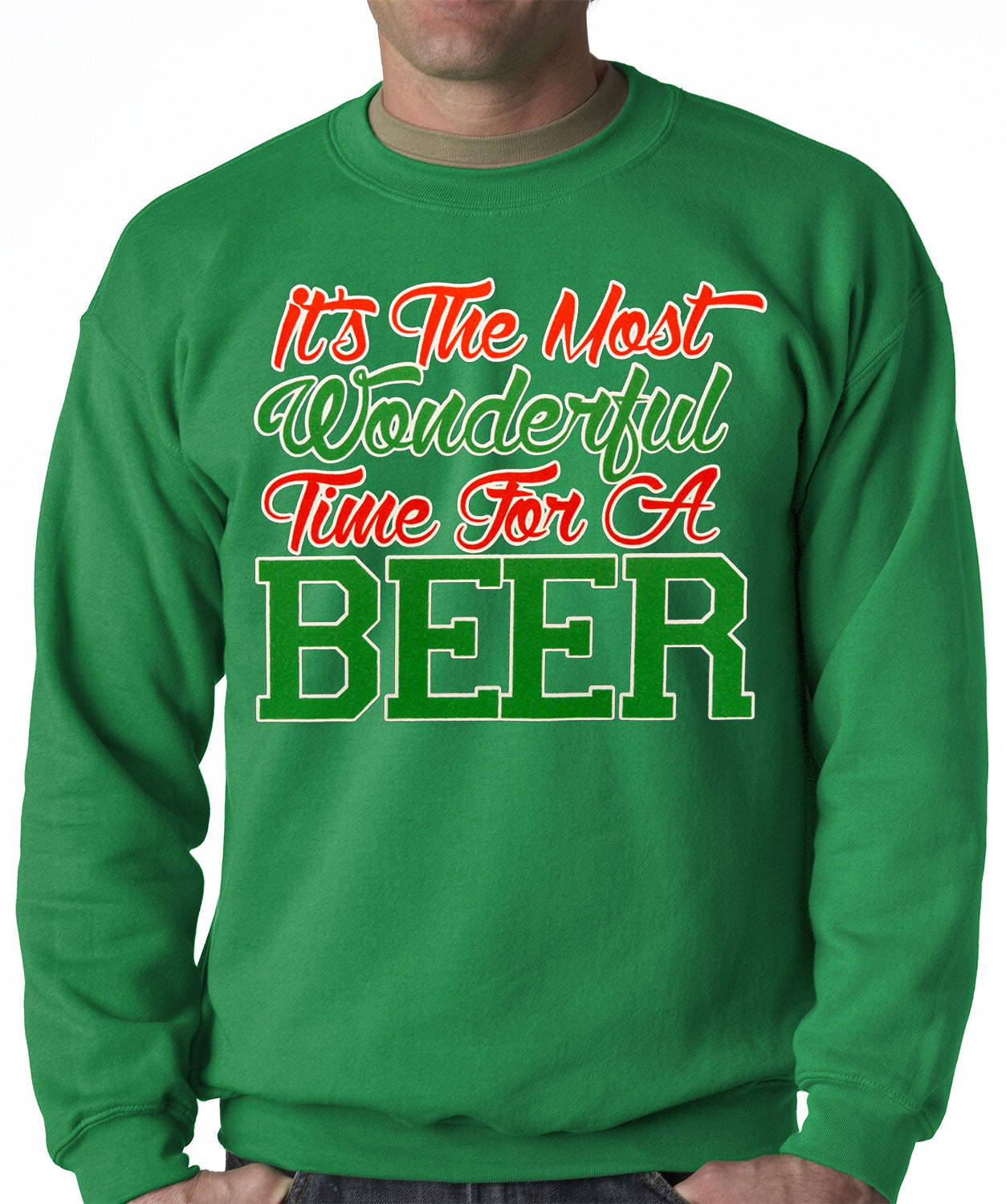 It's The Most Wonderful Time For A Beer Adult Crewneck