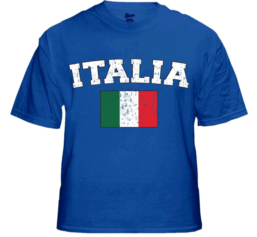 Italy "Italia" Vintage Flag International Mens T-Shirt