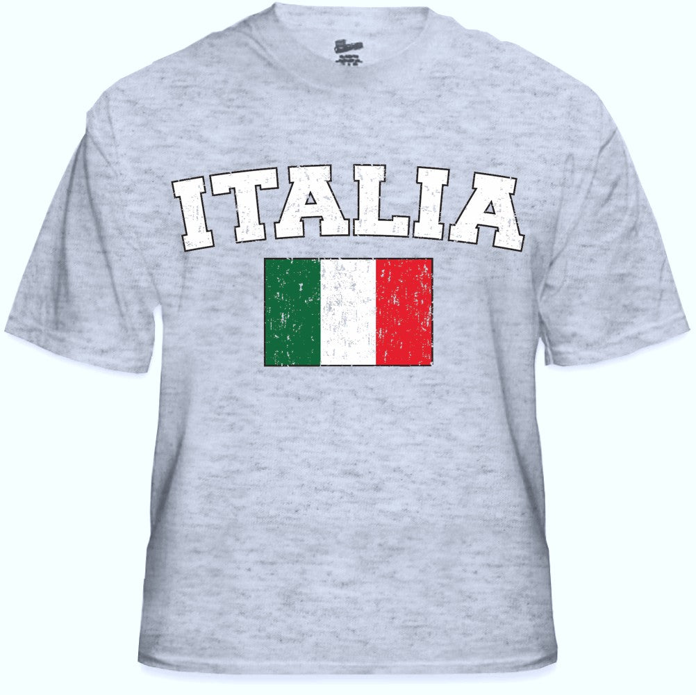 Italy "Italia" Vintage Flag International Mens T-Shirt