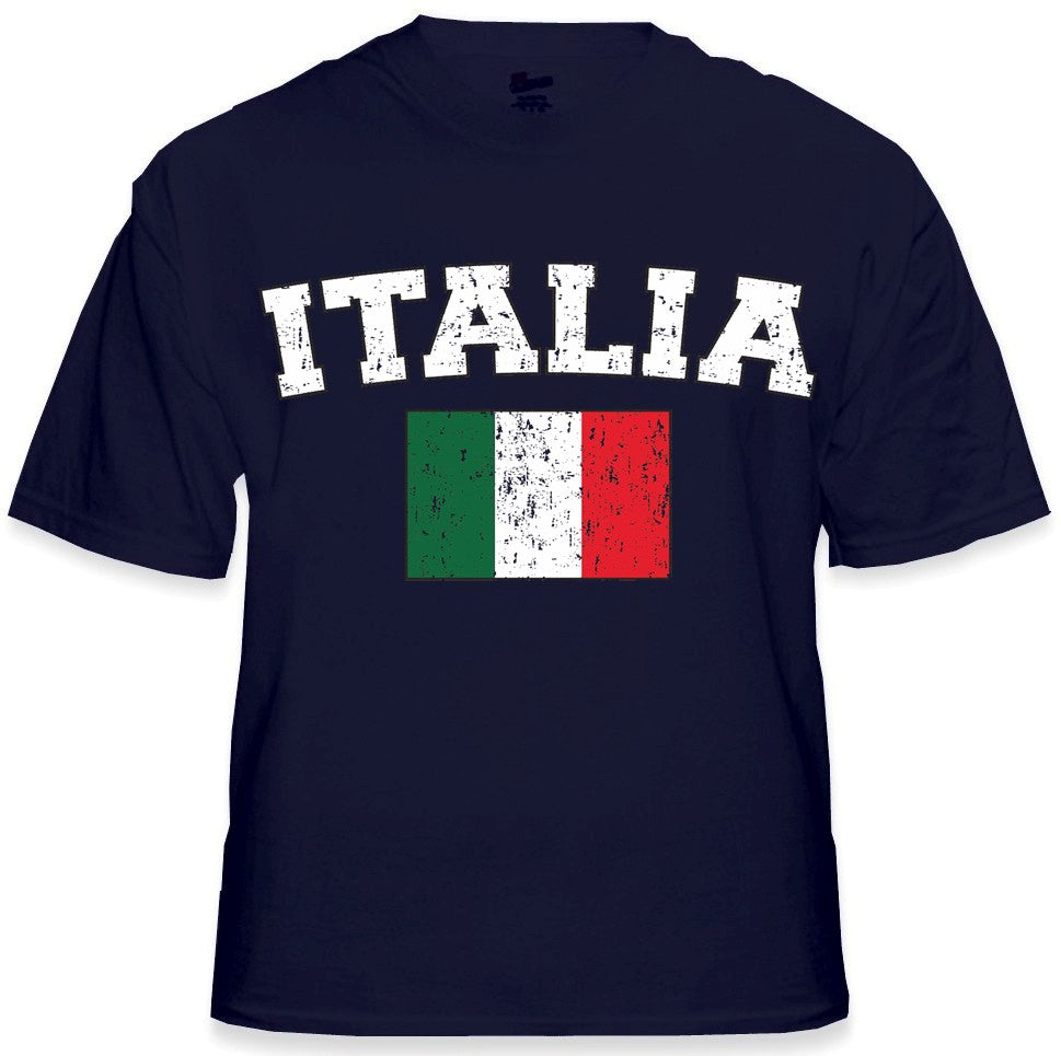 Italy "Italia" Vintage Flag International Mens T-Shirt