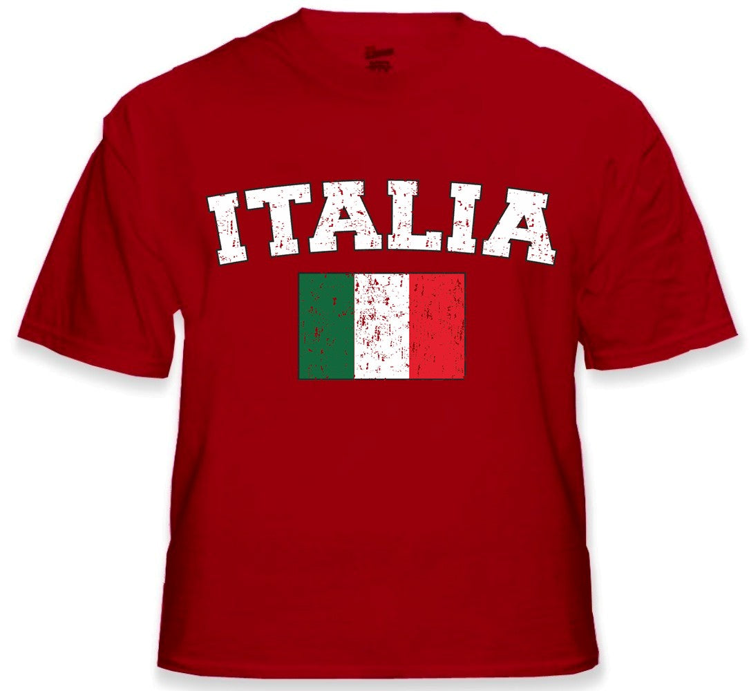 Italy "Italia" Vintage Flag International Mens T-Shirt