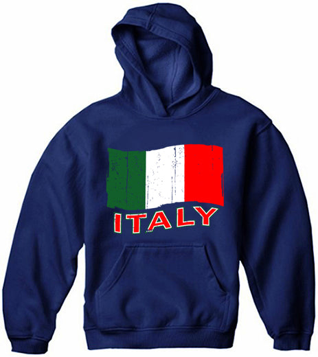 Italy Vintage Flag Adult Hoodie