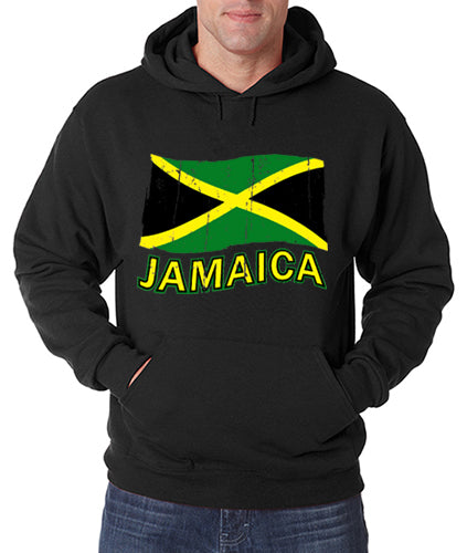 Jamaica Vintage Flag Adult Hoodie