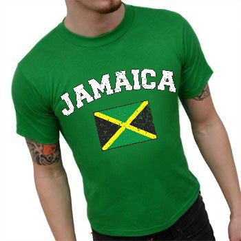 Jamaica Vintage Flag International Mens T-Shirt