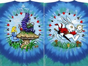 Jefferson Airplane Tshirt - Jefferson Airplane Alice In Wonderland Tie Dye T-Shirt