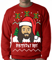 Jesus - Birthday Boy - Ugly Christmas Sweater Crewneck Sweatshirt