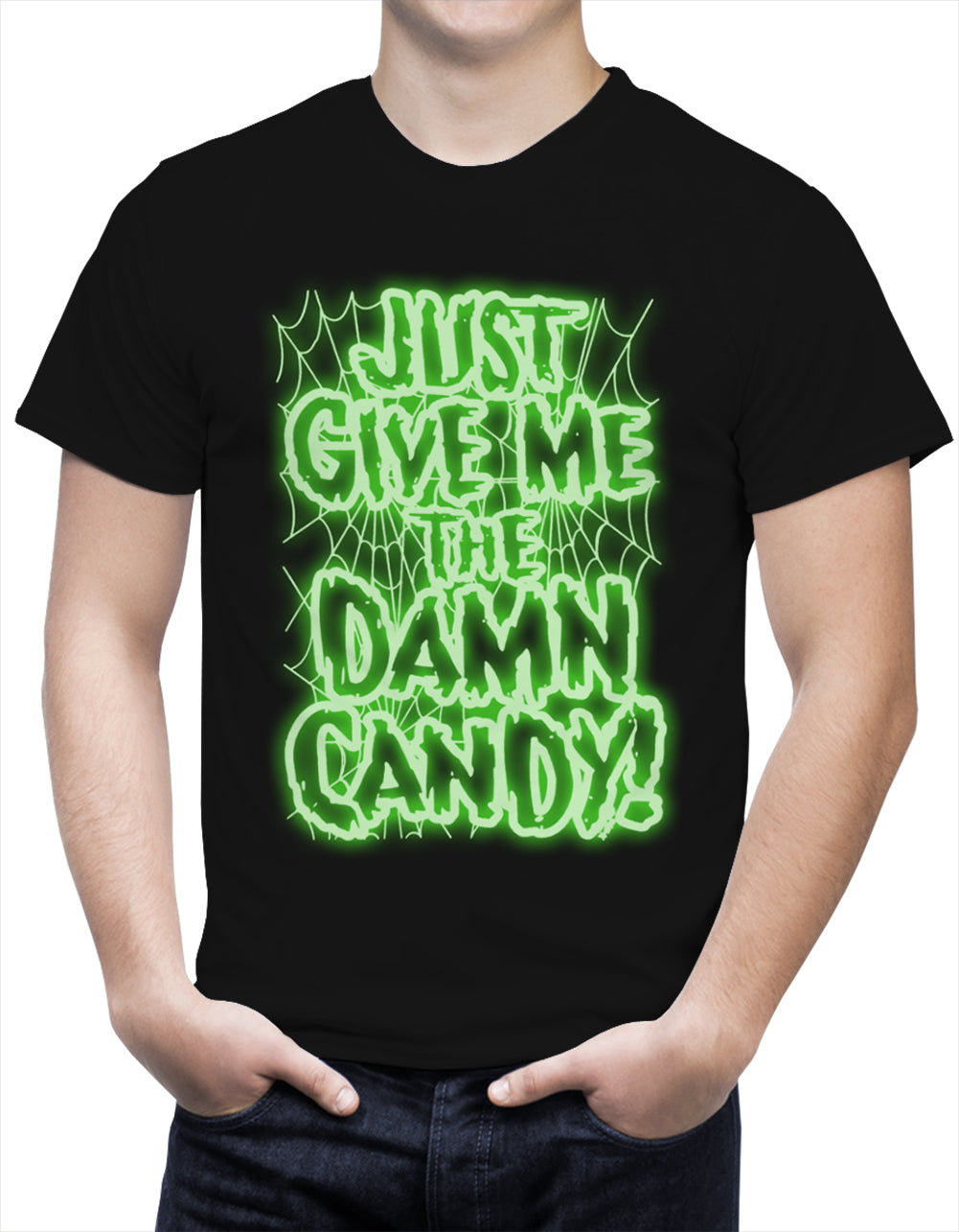 Halloween Costume T-shirts - Just Give Me The Damn Candy Glow in the Dark Mens T-shirt