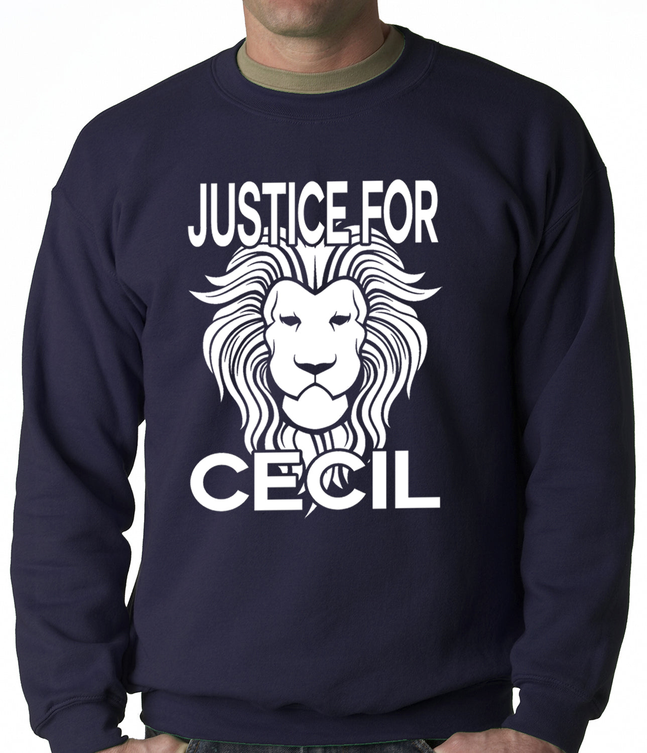 Justice For Cecil The Lion Adult Crewneck