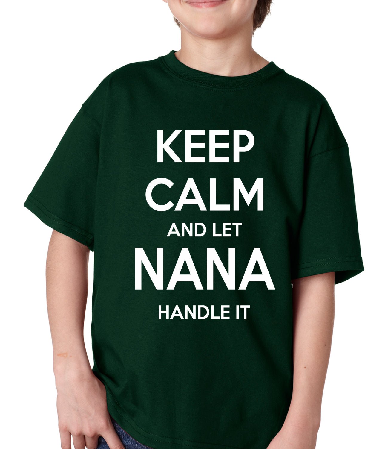 Keep Calm and Let Nana Handle It Kids T-shirt