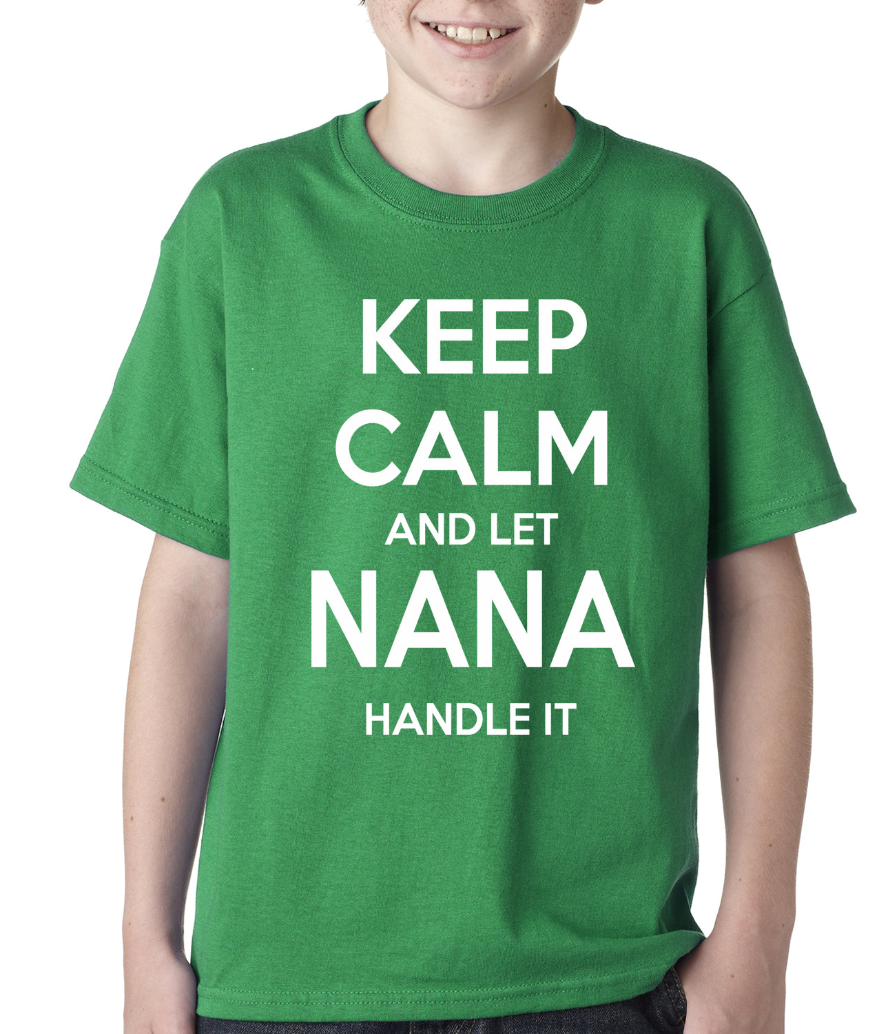 Keep Calm and Let Nana Handle It Kids T-shirt