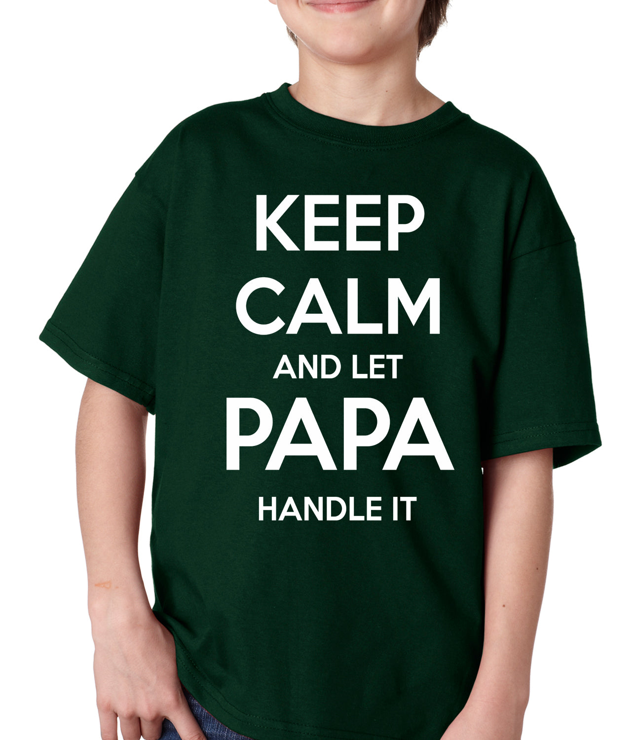 Keep Calm and Let Papa Handle It Kids T-shirt
