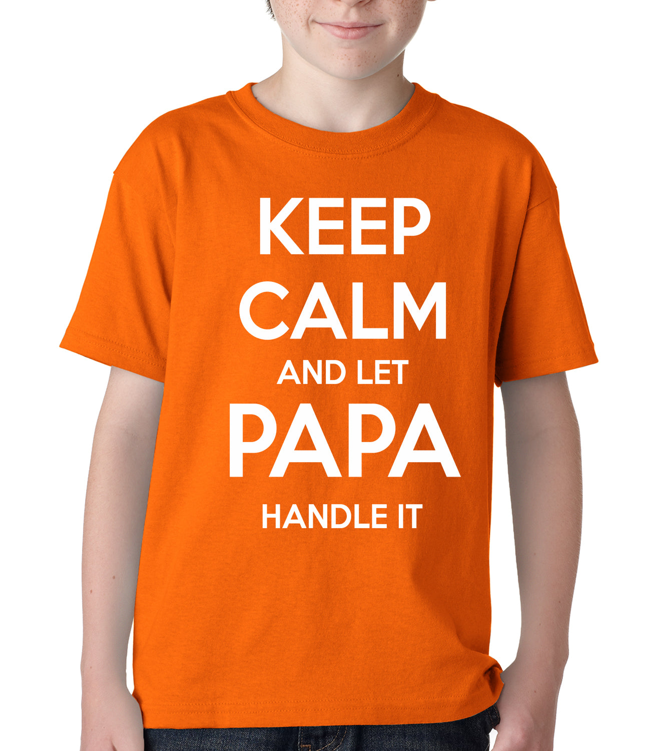 Keep Calm and Let Papa Handle It Kids T-shirt