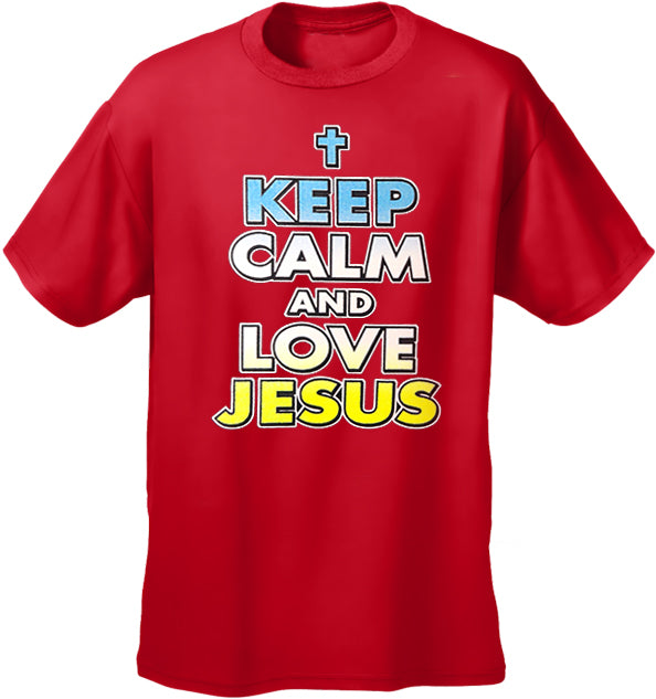 Keep Calm And Love Jesus Men's T-Shirt