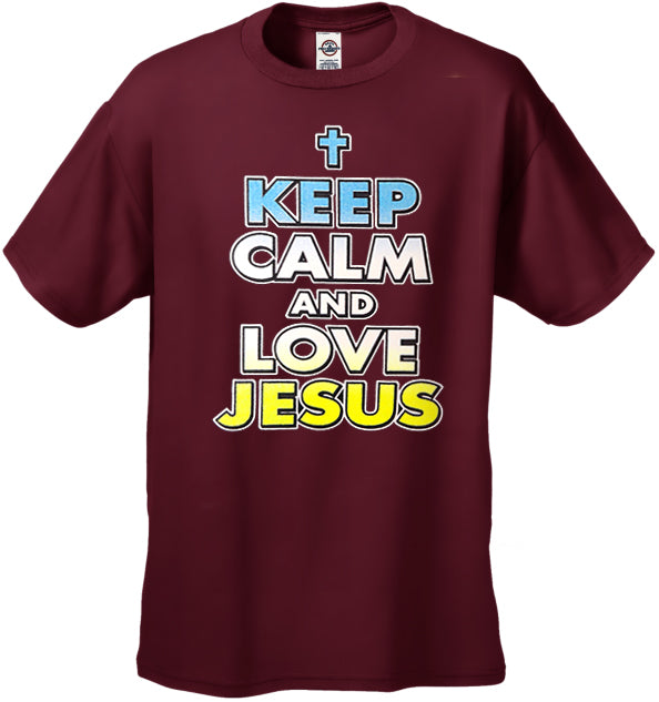 Keep Calm And Love Jesus Men's T-Shirt