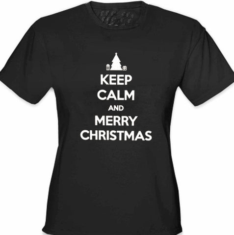 Keep Calm And Merry Christmas Girl's T-Shirt